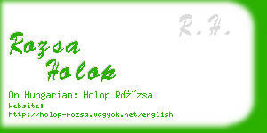 rozsa holop business card